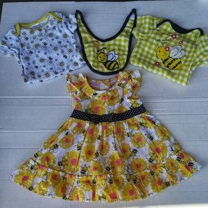 !!SOLD!!" Bumble Bee Girls Dress + Lot
